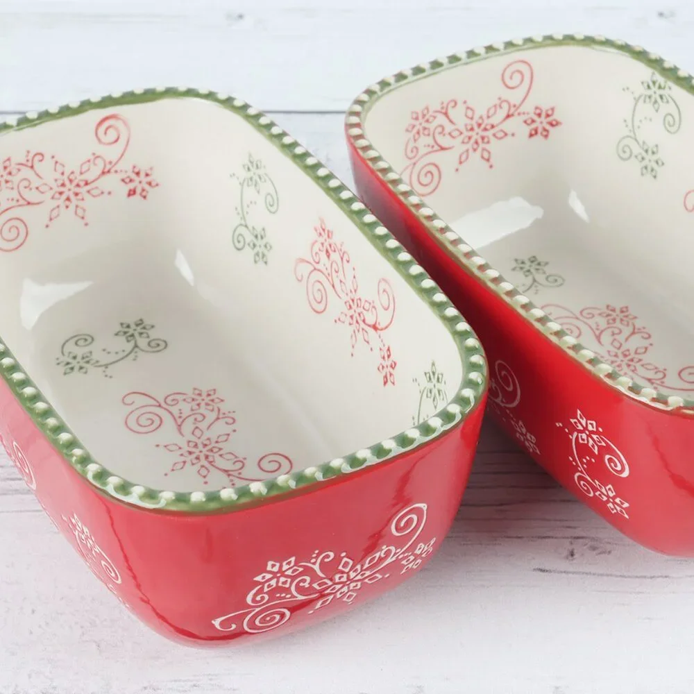 Temp-Tations Floral Lace-Festive 12oz Mini Loaf Pans - Set of Two
